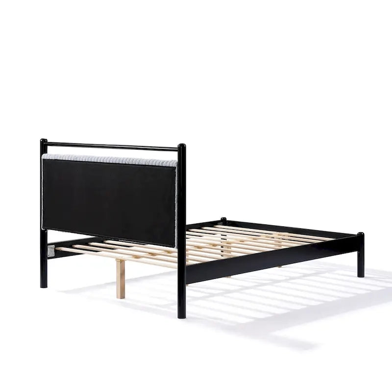 Christopher Knight Home Queen Wood Platform Bed Frame with Fluffy Soft Headboard