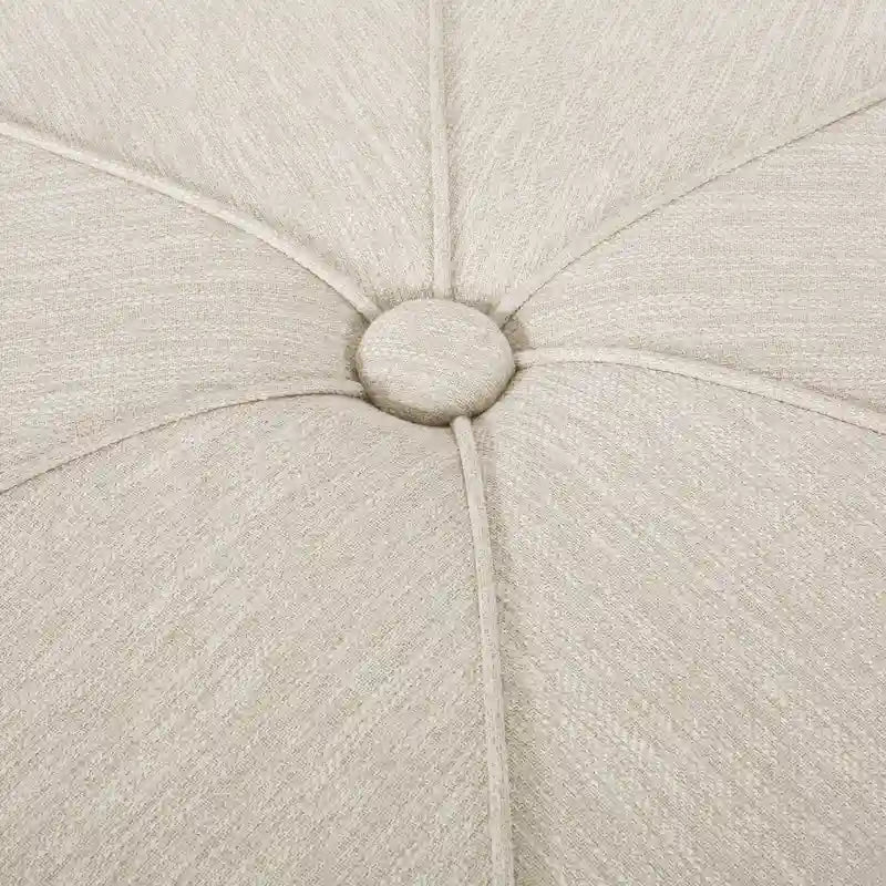 Birdsong Upholstered Round Ottoman by Christopher Knight Home
