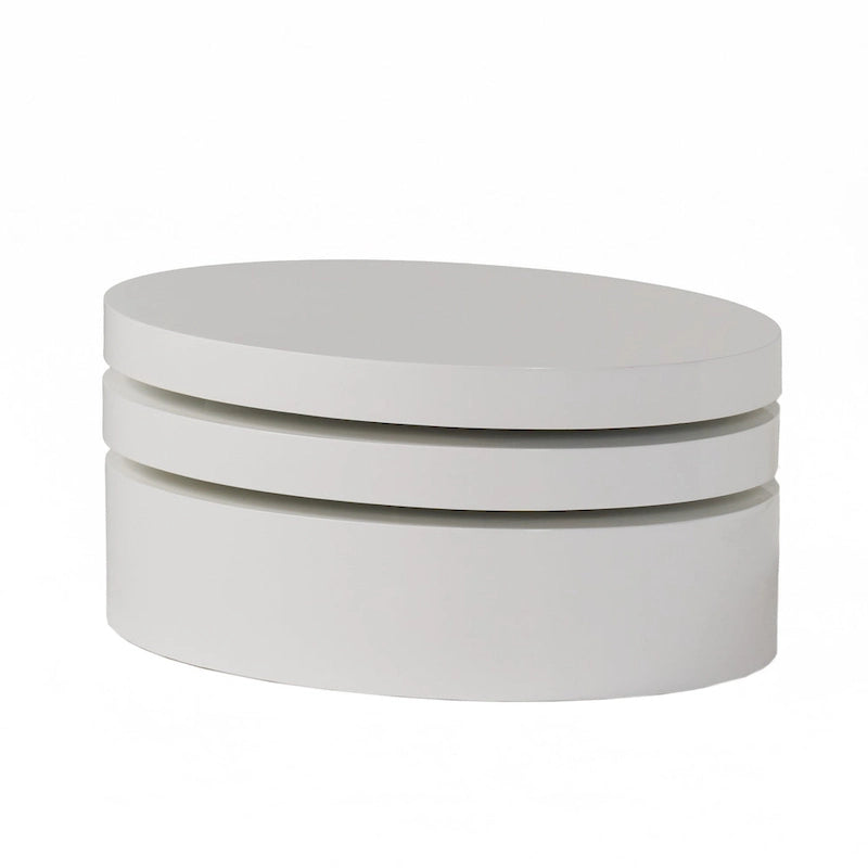 Small Oval Mod Rotatable Coffee Table by Christopher Knight Home