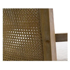 Tabouret de bar à dossier en rotin naturel recyclé/crème