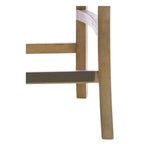 Tabouret de bar à dossier en rotin naturel recyclé/crème