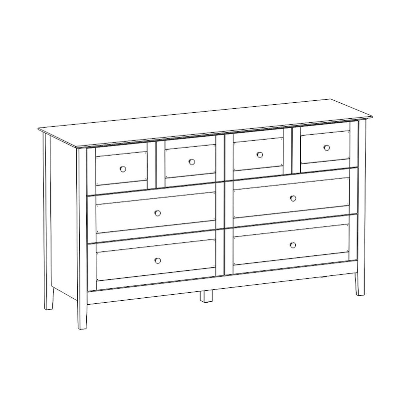 Luxurious Multi-Drawer MDF Dresser: Modern Home Storage Solution