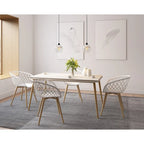 Ensemble de deux chaises d'intérieur/extérieur pour salle à manger/salon