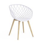 Ensemble de deux chaises d'intérieur/extérieur pour salle à manger/salon