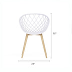 Ensemble de deux chaises d'intérieur/extérieur pour salle à manger/salon