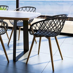 Ensemble de deux chaises d'intérieur/extérieur pour salle à manger/salon