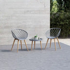 Ensemble de deux chaises d'intérieur/extérieur pour salle à manger/salon