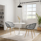 Ensemble de deux chaises d'intérieur/extérieur pour salle à manger/salon