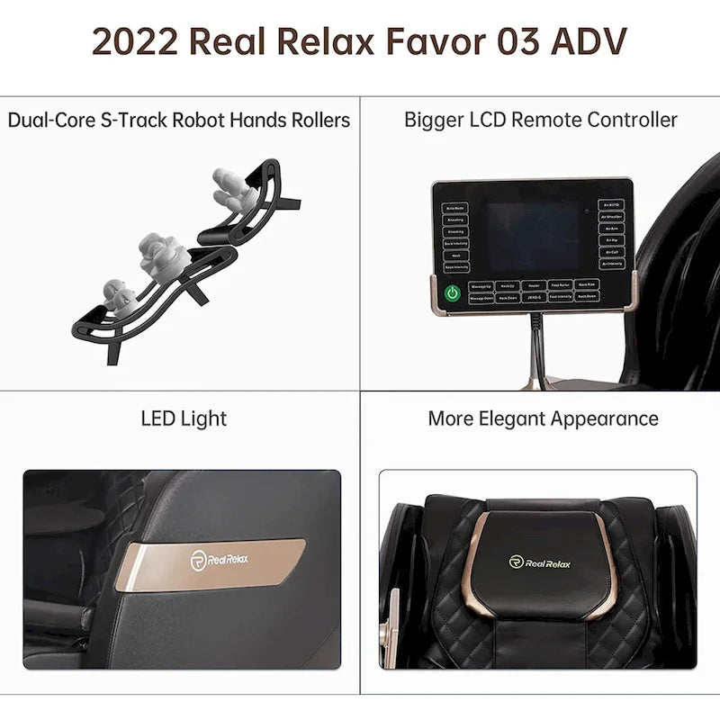 Ukuowu Favor-03 Plus ADV heated Full Body Massage Chair with LCD Screen,Dual-core S Track,APP Control, Zero Gravity Shiatsu