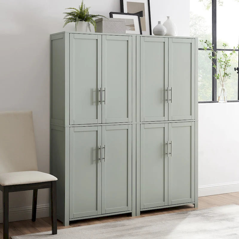 Crosley Savannah 6-shelf Pantry Storage Cabinets (Set of 2) - 56 w x15 d x 67 h