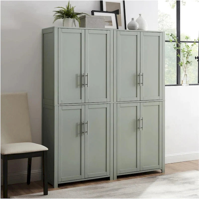 Crosley Savannah 6-shelf Pantry Storage Cabinets (Set of 2) - 56 w x15 d x 67 h