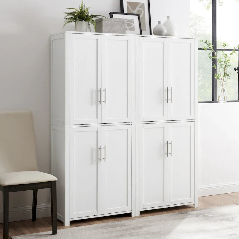 Crosley Savannah 6-shelf Pantry Storage Cabinets (Set of 2) - 56 w x15 d x 67 h