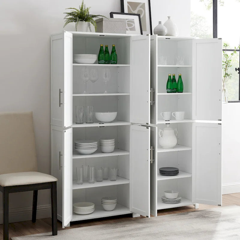 Crosley Savannah 6-shelf Pantry Storage Cabinets (Set of 2) - 56 w x15 d x 67 h