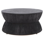 Table basse ronde moderne. - 30 cm de large x 30 cm de long x 14 cm de haut - 30 cm de large x 30 cm de profondeur x 14 cm de haut
