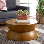 Table basse ronde moderne. - 30 cm de large x 30 cm de long x 14 cm de haut - 30 cm de large x 30 cm de profondeur x 14 cm de haut