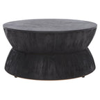 Table basse ronde moderne. - 30 cm de large x 30 cm de long x 14 cm de haut - 30 cm de large x 30 cm de profondeur x 14 cm de haut