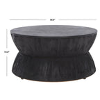 Table basse ronde moderne. - 30 cm de large x 30 cm de long x 14 cm de haut - 30 cm de large x 30 cm de profondeur x 14 cm de haut