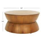 Table basse ronde moderne. - 30 cm de large x 30 cm de long x 14 cm de haut - 30 cm de large x 30 cm de profondeur x 14 cm de haut