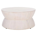 Table basse ronde moderne. - 30 cm de large x 30 cm de long x 14 cm de haut - 30 cm de large x 30 cm de profondeur x 14 cm de haut