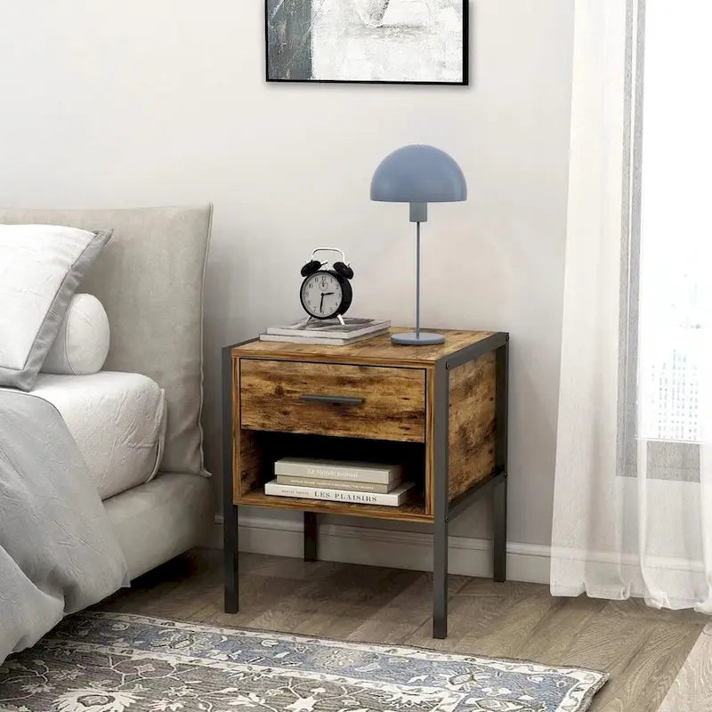 Rustic Brown 6 Drawer Dresser or Set of 2 Nightstands