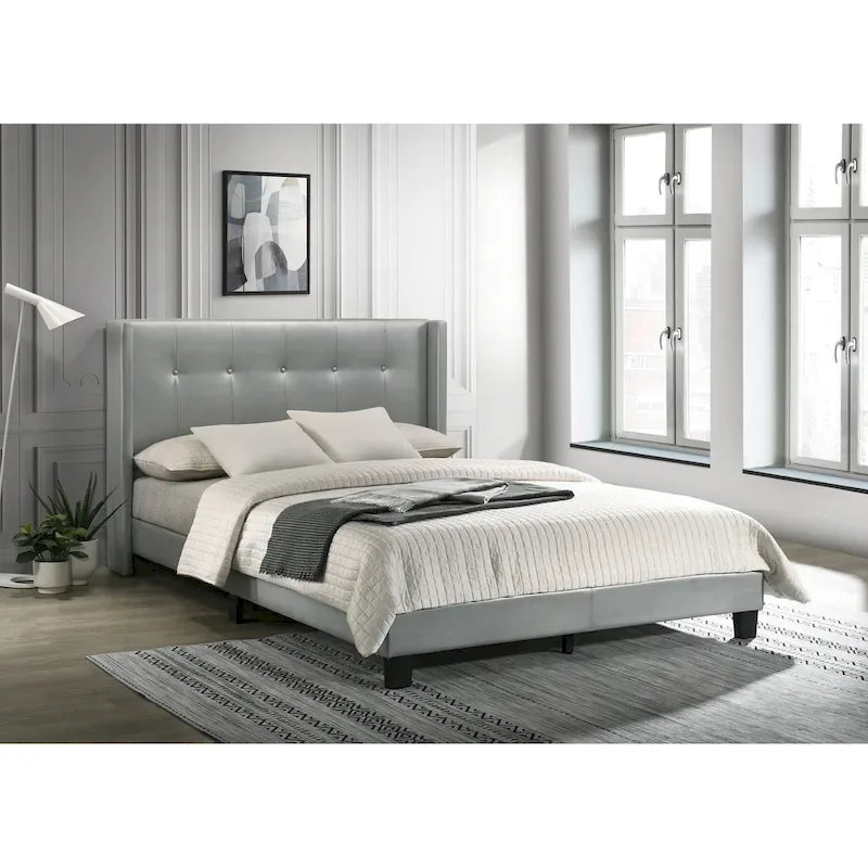 Evelyn Twin Upholstered Platform Bed