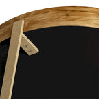 Table basse ronde en bois avec piètement en croix