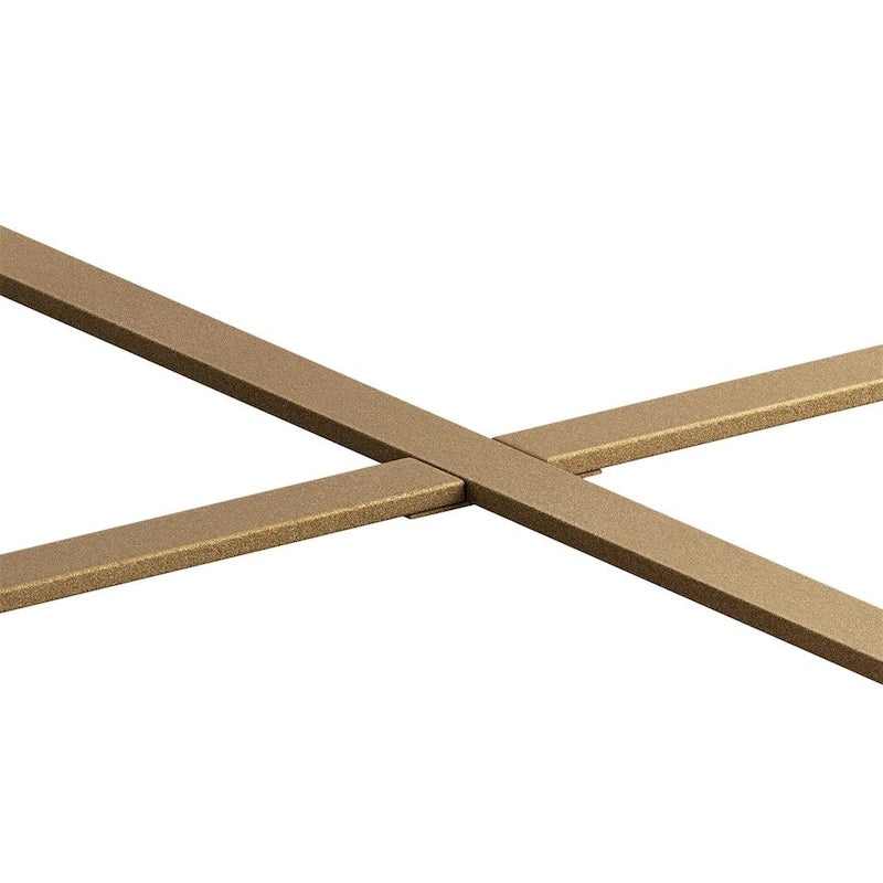 Wood Round Coffee Table with Cross Legs Base