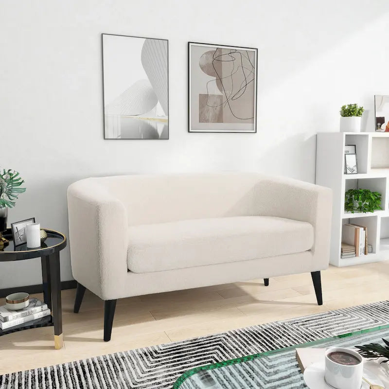 Mava Textured Fabric Loveseat by Christopher Knight Home