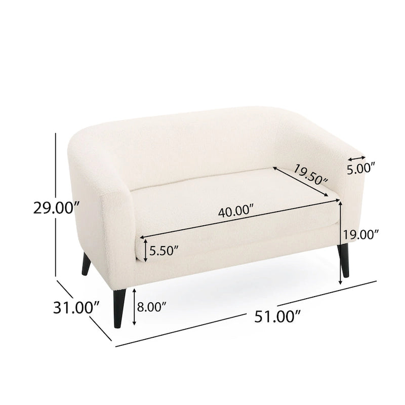 Mava Textured Fabric Loveseat by Christopher Knight Home