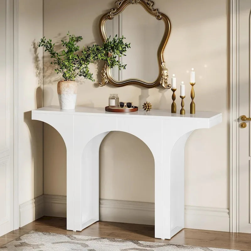 Console Table for Entryway, Modern Hallway Table Behind Couch Table