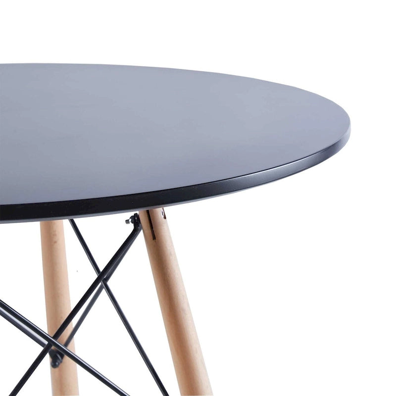 31.5White Table Mid-century Dining Table for 2-4 people With Round Mdf Table Top, End Table Leisure Coffee Table