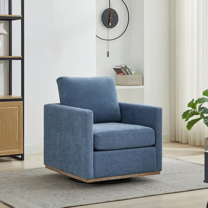 Modern Chenille Swivel Accent Chair, Set of 1