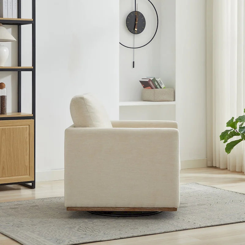 Modern Chenille Swivel Accent Chair, Set of 1