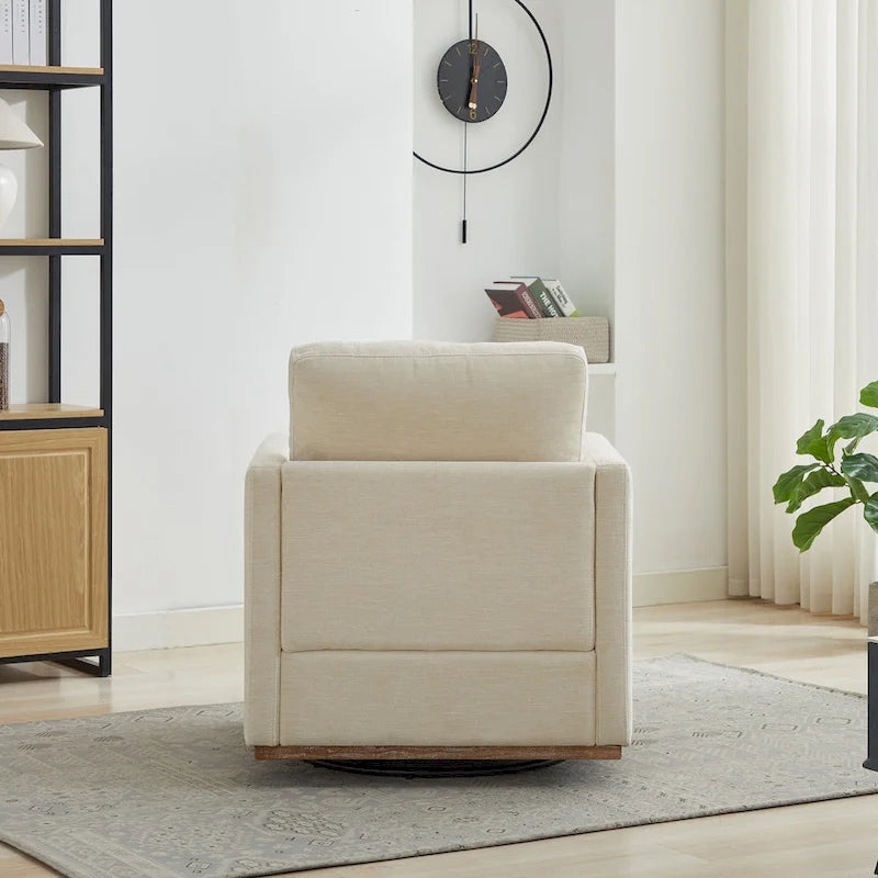 Modern Chenille Swivel Accent Chair, Set of 1