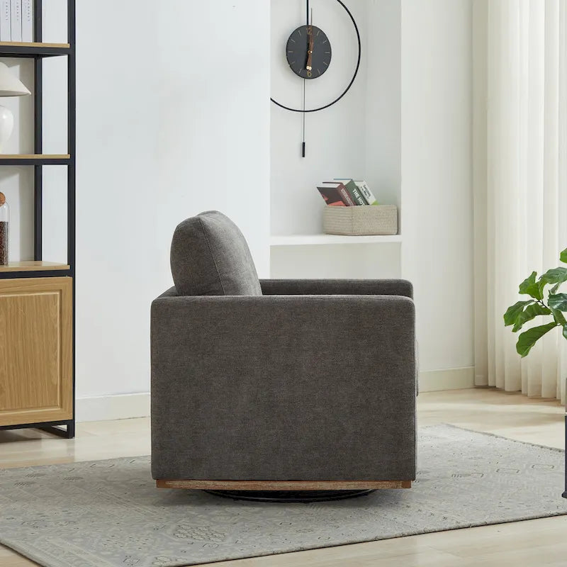 Modern Chenille Swivel Accent Chair, Set of 1