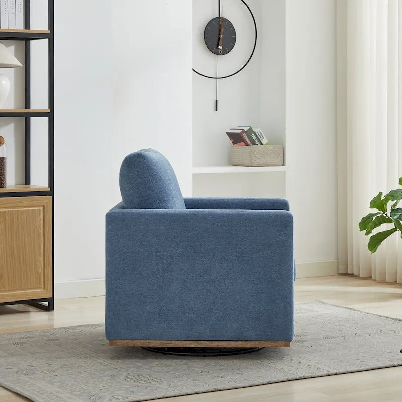 Modern Chenille Swivel Accent Chair, Set of 1