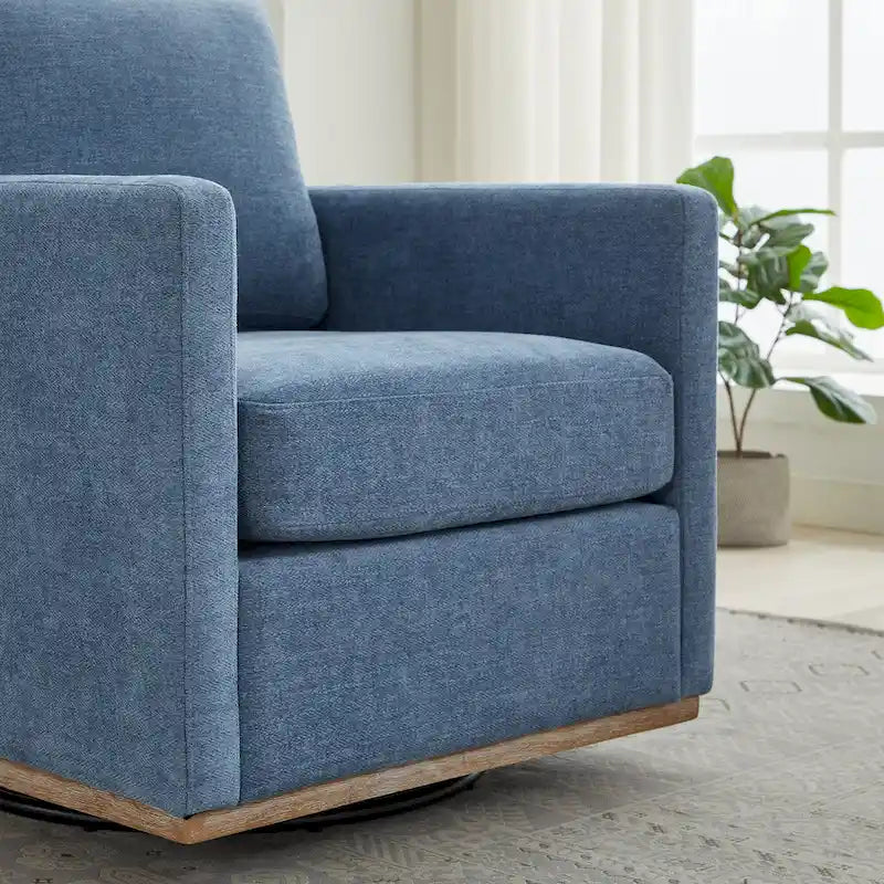 Modern Chenille Swivel Accent Chair, Set of 1