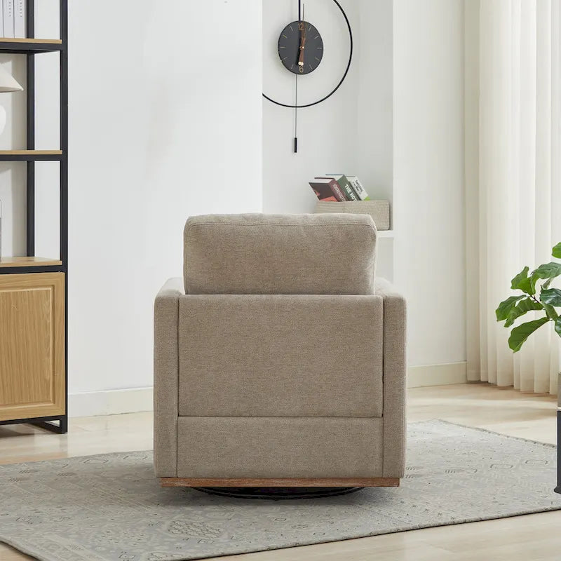 Modern Chenille Swivel Accent Chair, Set of 1
