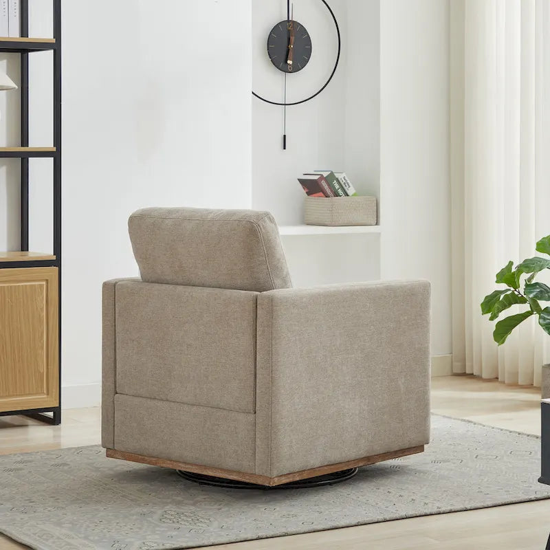 Modern Chenille Swivel Accent Chair, Set of 1