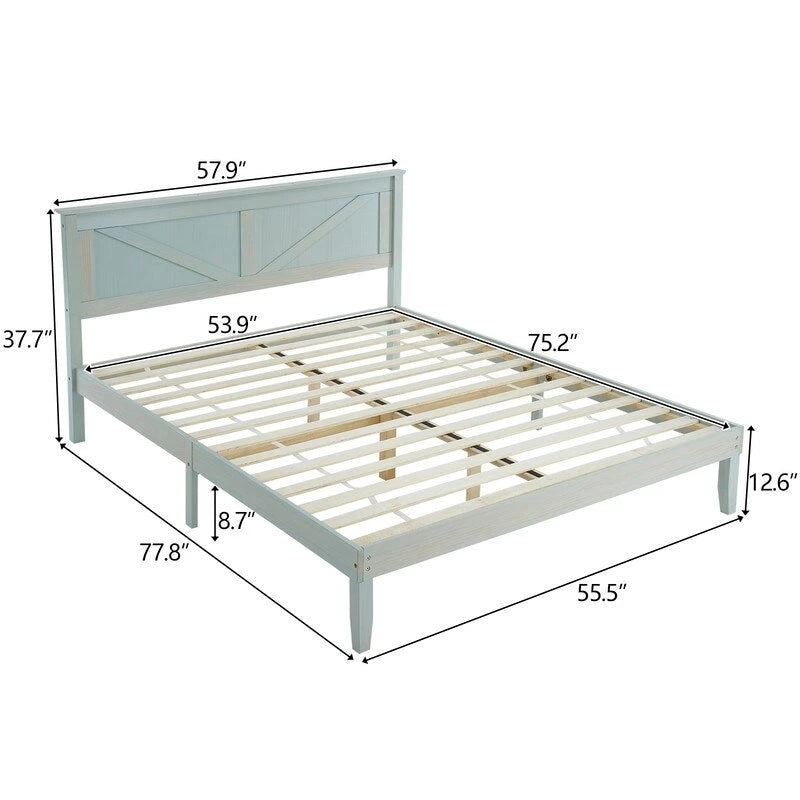 Wooden beds without footboards